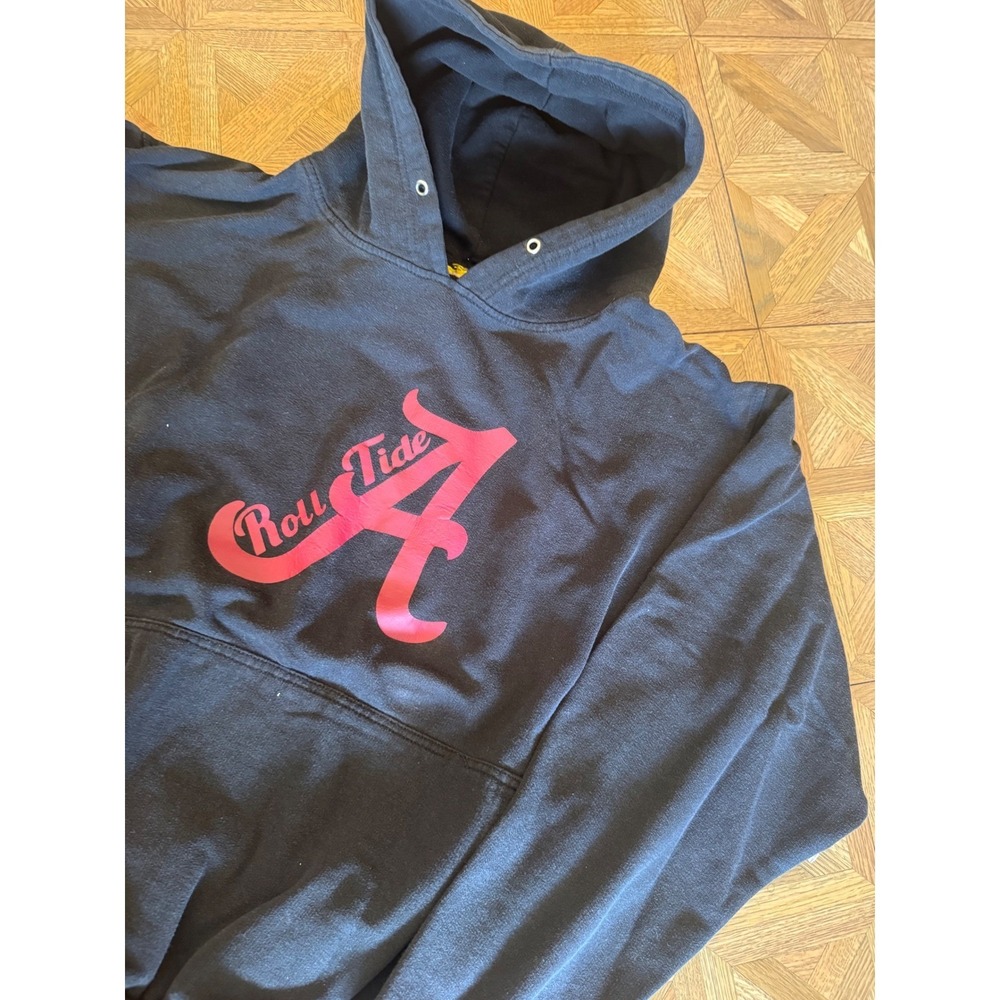Alabama Crimson Tide Roll Tide Hoodie‎ Mens XLT Black Pink Graphic Sweatshirt 15